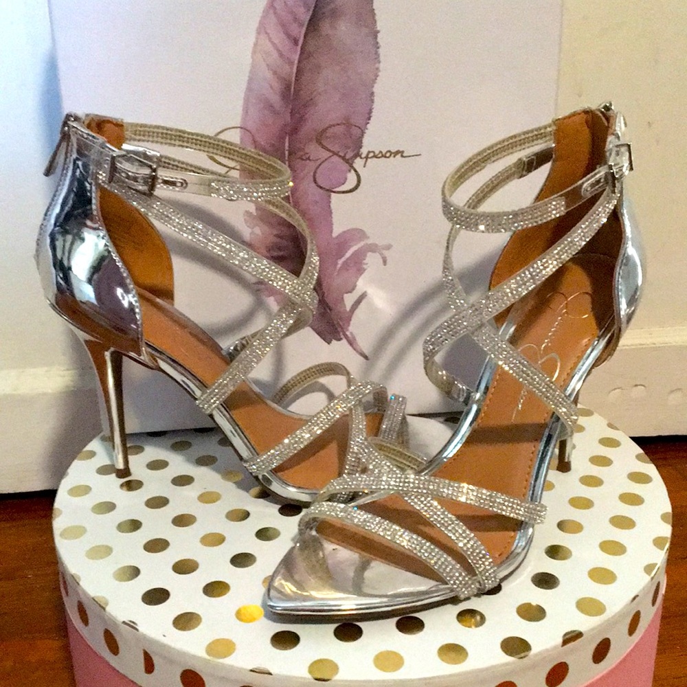 Jessica Simpson sparkle stiletto heels